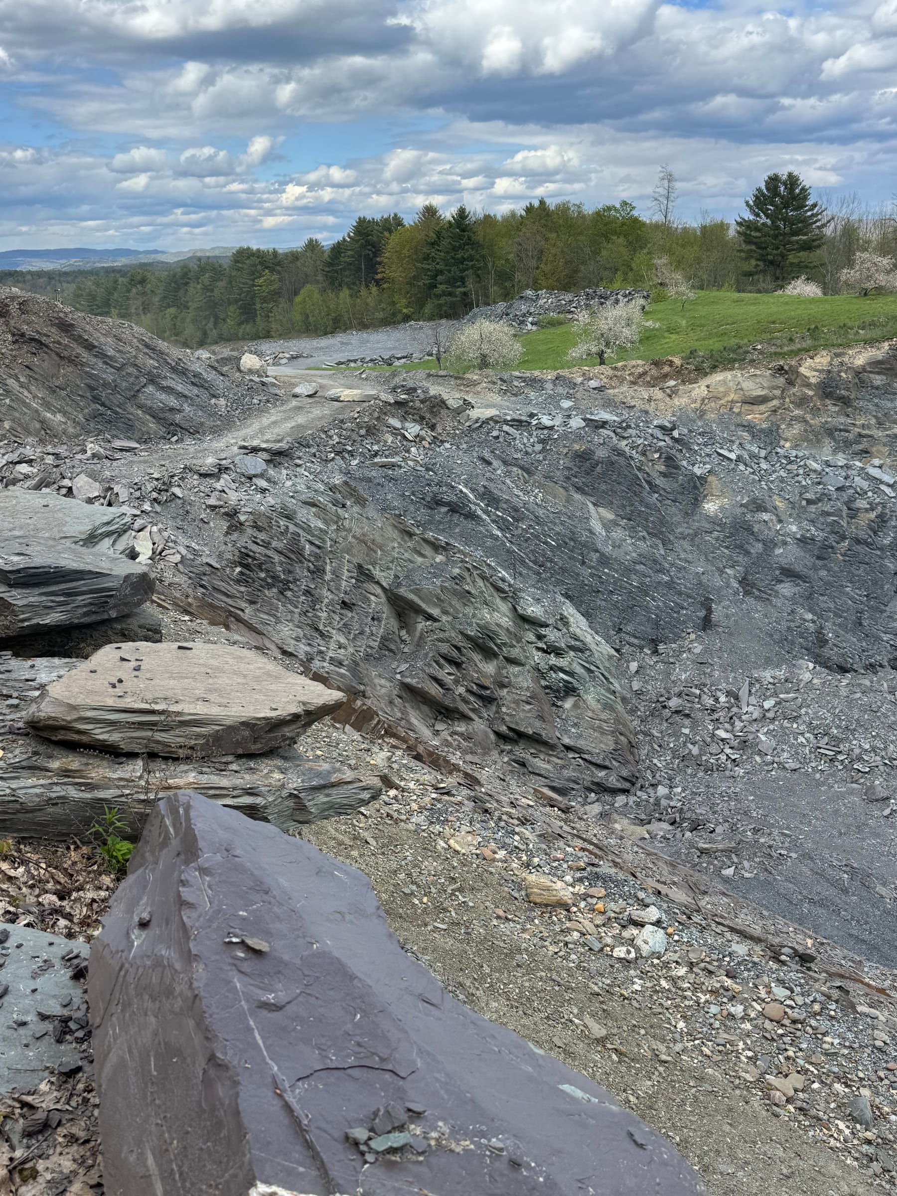 Slate quarry landscape